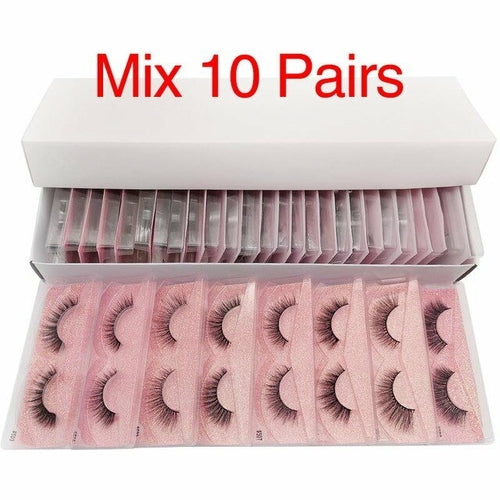 10/20/50/100 PCS Mink Eyelashes Wholesale Natural Lashes Makeup Wispy