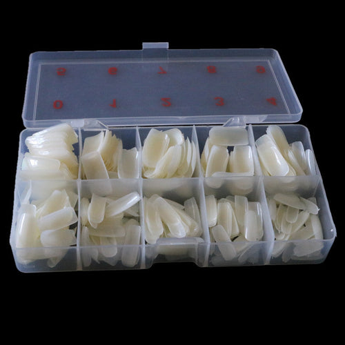 Nail Art 500 Piece Box Armor Pieces Transparent Fully Pasted Half