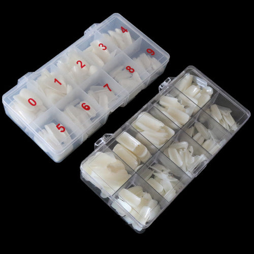 Nail Art 500 Piece Box Armor Pieces Transparent Fully Pasted Half