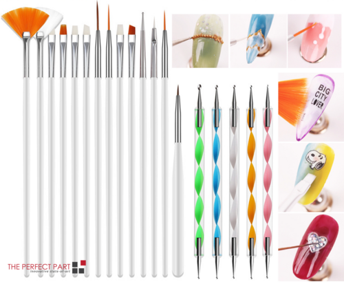 20PCS/Set Nail Art Design Dotting Painting Drawing Polish Brush Pen