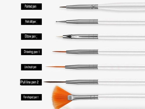 20PCS/Set Nail Art Design Dotting Painting Drawing Polish Brush Pen