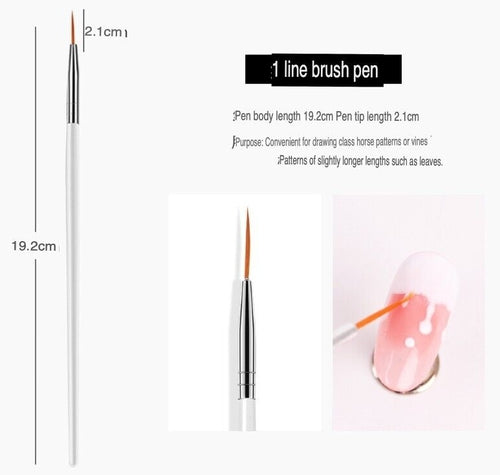 20PCS/Set Nail Art Design Dotting Painting Drawing Polish Brush Pen