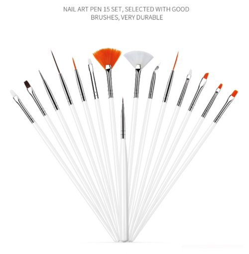 20PCS/Set Nail Art Design Dotting Painting Drawing Polish Brush Pen