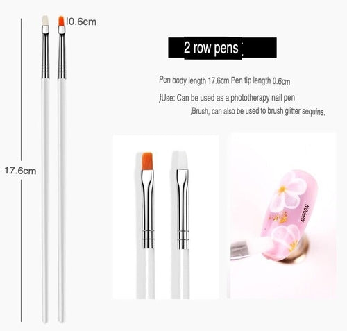 20PCS/Set Nail Art Design Dotting Painting Drawing Polish Brush Pen