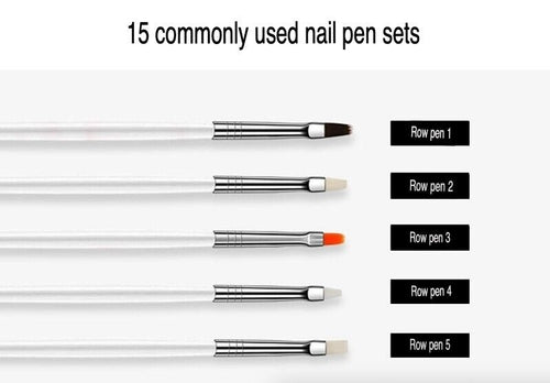 20PCS/Set Nail Art Design Dotting Painting Drawing Polish Brush Pen