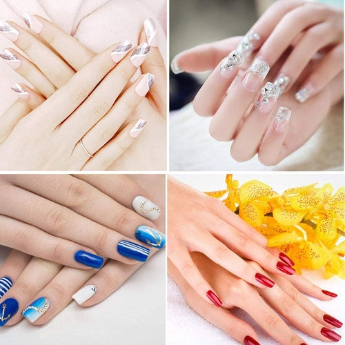 Beuniar 500PCS Acrylic Nail Tips French Artificial False Tip for