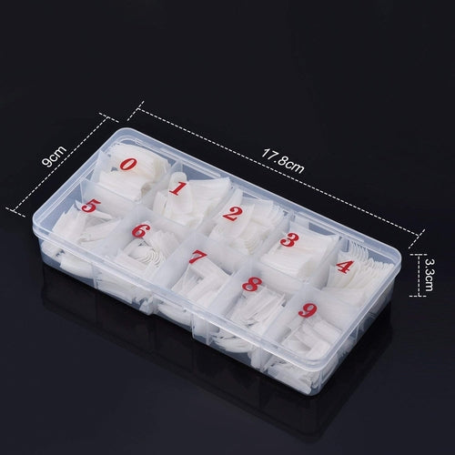 Beuniar 500PCS Acrylic Nail Tips French Artificial False Tip for