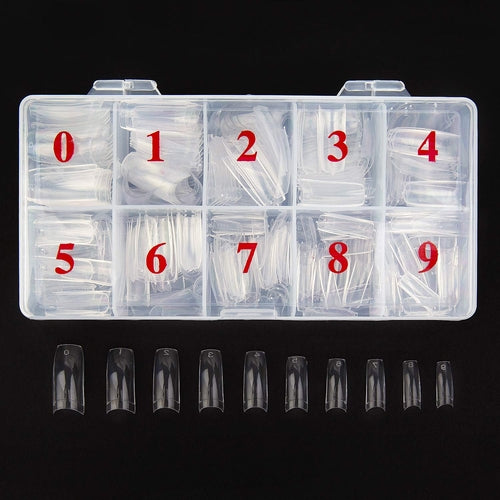 Beuniar 500PCS Acrylic Nail Tips French Artificial False Tip for