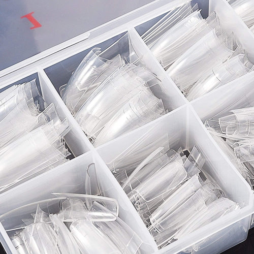 Beuniar 500PCS Acrylic Nail Tips French Artificial False Tip for