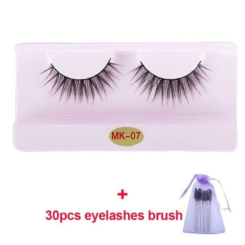 30 Pairs Wholesale 3D Mink Lashes Eyelash Makeup Brush Natural Soft